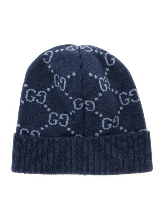 26SS 구찌 GG 캐시미어 자카드 비니 811392 BLUE - GUCCI