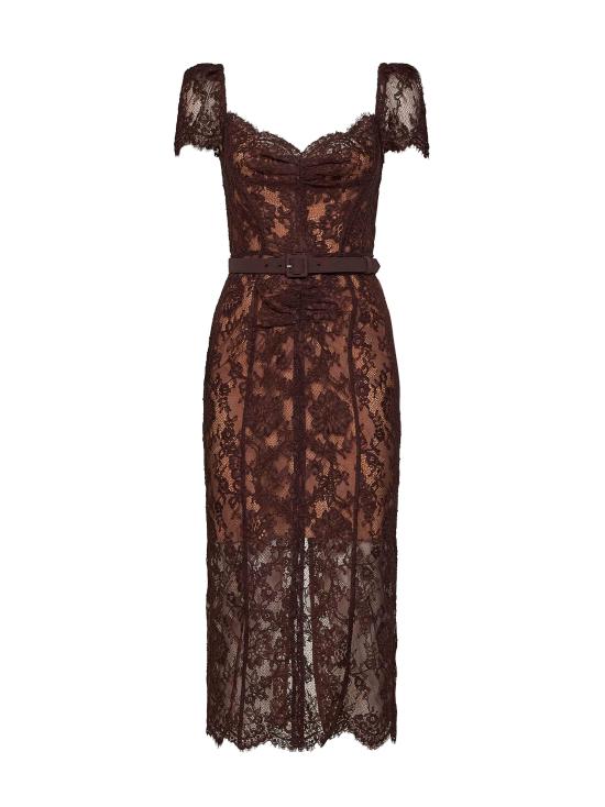 26FW 셀프 포트레이트 원피스 099MA BROWN