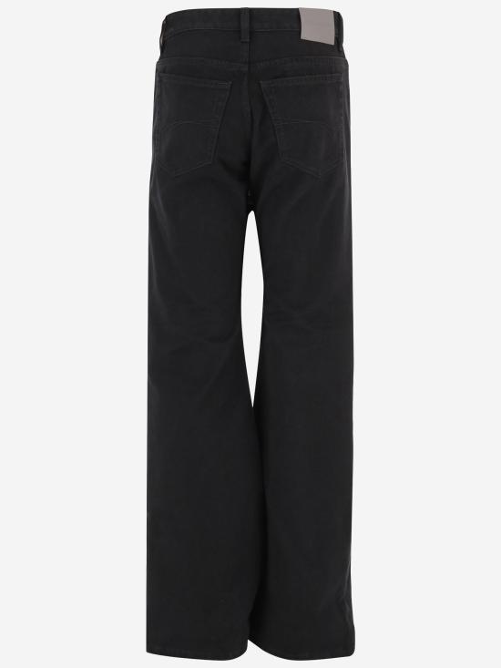 26SS 발렌시아가 와이드 핏 블랙 데님 팬츠 바지 872168 BLACK
