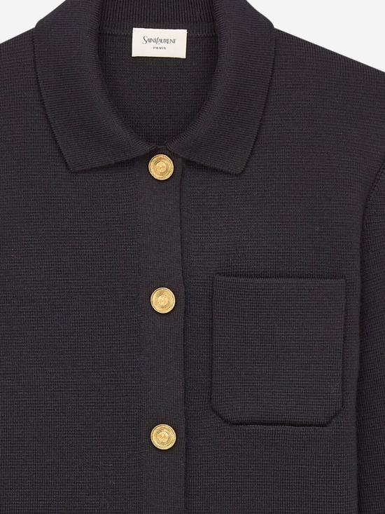 26FW 생로랑 니트웨어 A0044Z BLACK - SAINT LAURENT
