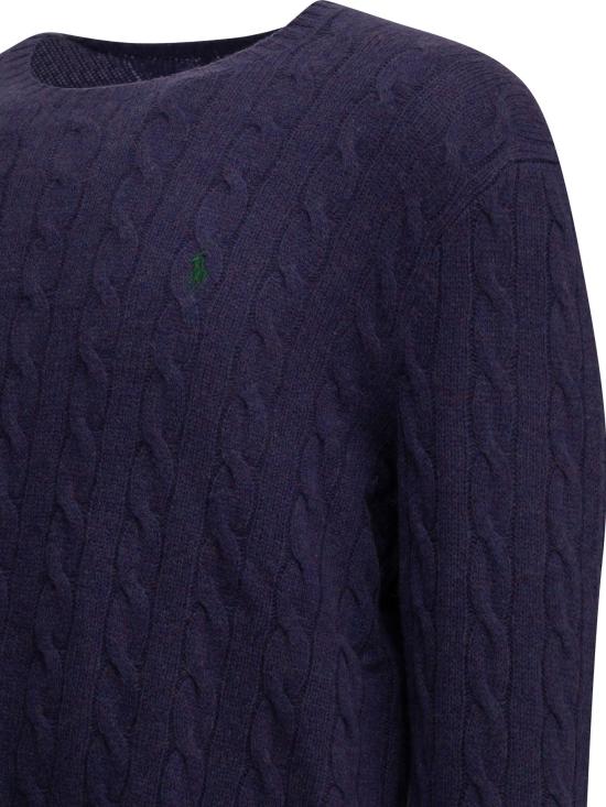 26FW 폴로 랄프로렌 니트웨어 로고가 있는 크루넥 스웨터  (보라색) - POLO RALPH LAUREN