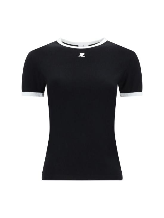 26SS 쿠레쥬 폴로 티셔츠 VESJTS017JS0070 BLACK - COURREGES
