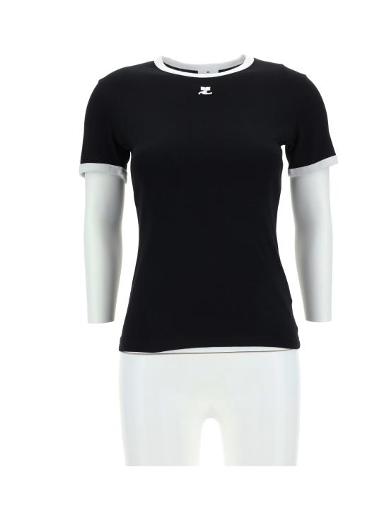26SS 쿠레쥬 폴로 티셔츠 VESJTS017JS0070 BLACK - COURREGES