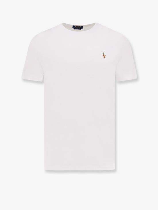 26FW 폴로 랄프로렌 포니 로고 자수 반팔티 710740727 WHITE