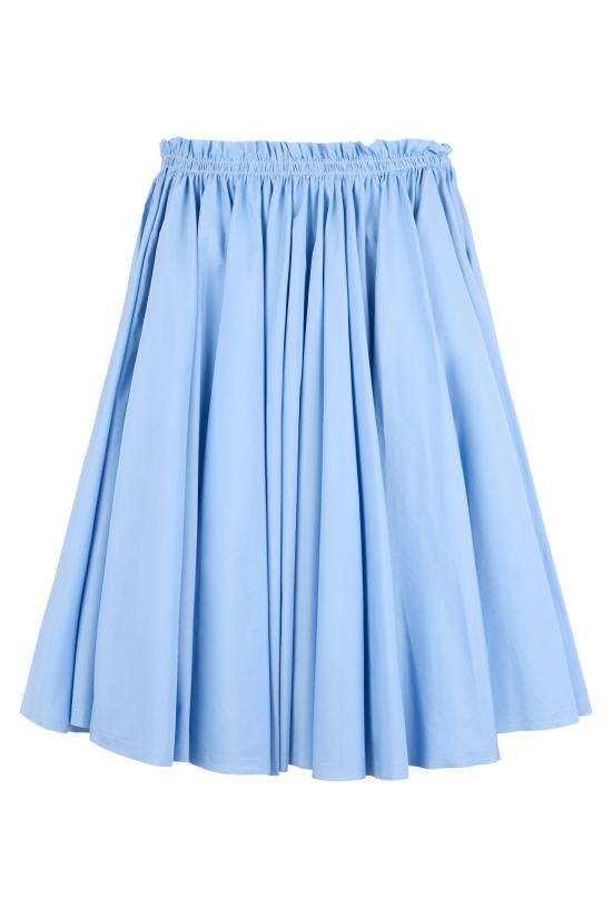 26SS 아미 코튼 미디 코롤라 스커트 FSK444 CO0063 BLUE