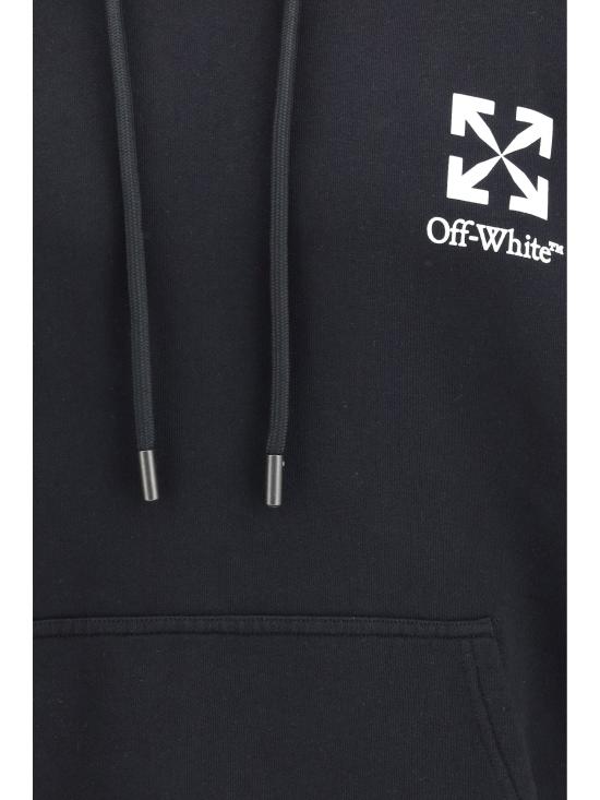 26SS 오프화이트 후드 티셔츠 44MBB085S26F00O001 BLACK