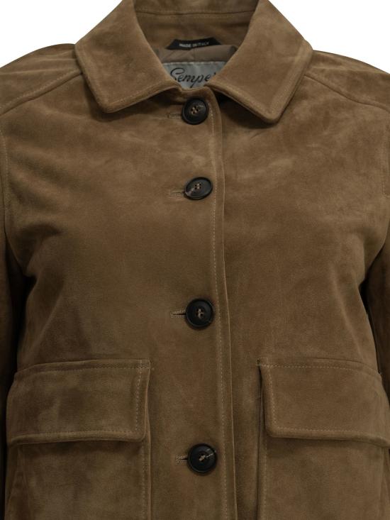 26FW 셈퍼 아우터 스웨이드 재킷, 재킷 및 코트, 브라운 - SEMPER