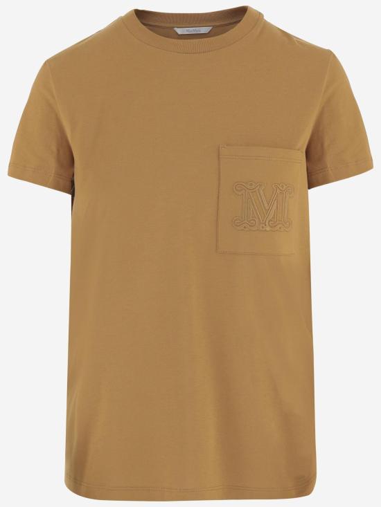 26SS 막스마라 리넨 블렌드 반팔 폴로 티셔츠 PAPAIA BROWN