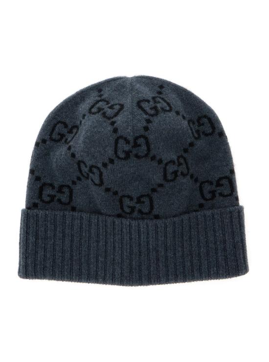 26SS 구찌 GG 캐시미어 자카드 비니 811392 GRAY - GUCCI
