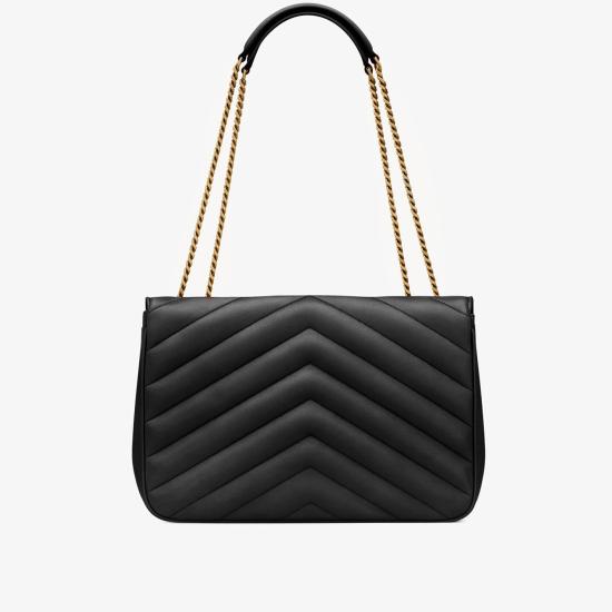 25FW 생로랑 루루 라지 마틀라세 램스킨 백 803541 BLACK - SAINT LAURENT
