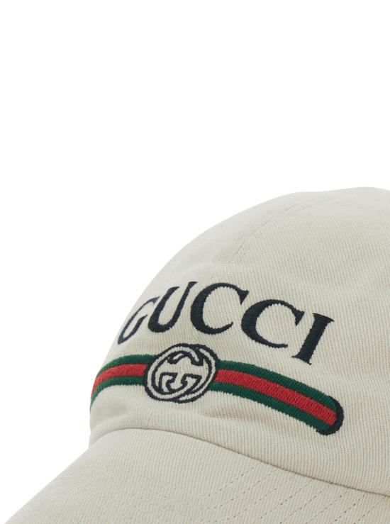 26FW 구찌 인터로킹 G 웹 자수 베이스볼 캡 875736 WHITE - GUCCI