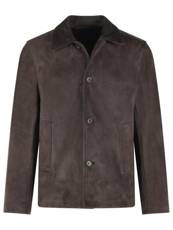 26FW 살바토레 산토로 가죽 자켓 51692 UDARK BROWN