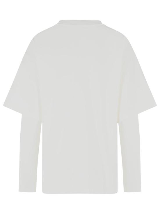 26FW 아크네 스튜디오 자수 레이어드 티셔츠 자수 레이어드 티셔츠 AL0560DGD White - ACNE STUDIOS