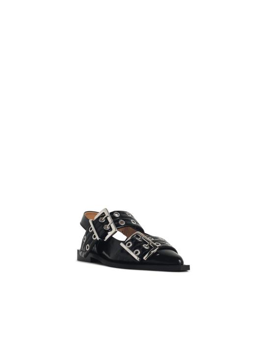 26FW 가니 페미닌 버클 발레리나 S2730099 Black - GANNI