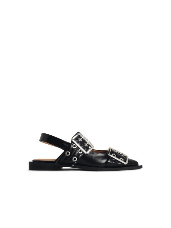 26FW 가니 페미닌 버클 발레리나 S2730099 Black