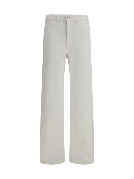 26SS 르메르 하이 라이즈 스트레이트 팬츠 PA1226LD1070 WHITE - LEMAIRE