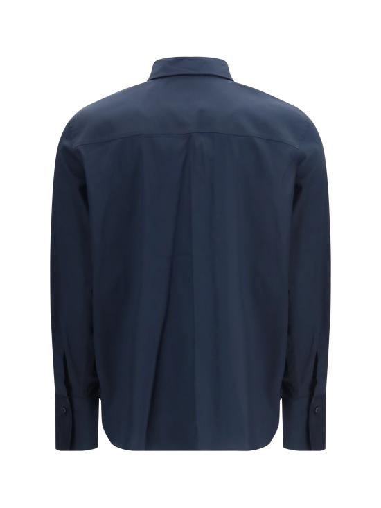 26SS 브루넬로 쿠치넬리 스트레치 코튼 포플린 샤이니 트림 셔츠 M0091MA626 NAVY - BRUNELLO CUCINELLI