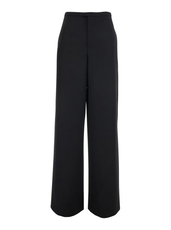 26FW 구찌 하우스 시그니처 로고 패치 코튼 팬츠 872460 BLACK