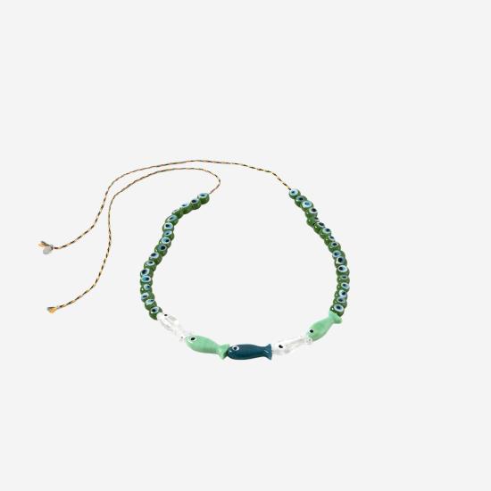 26SS 소르베 목걸이/팬던트 FISHGLASSBEAD GREEN - SORBET