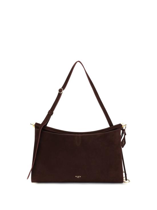 26SS 알라이아 르 클릭 포켓 35 누벅 숄더백 AA1L2038CA214 BORDEAUX - ALAIA