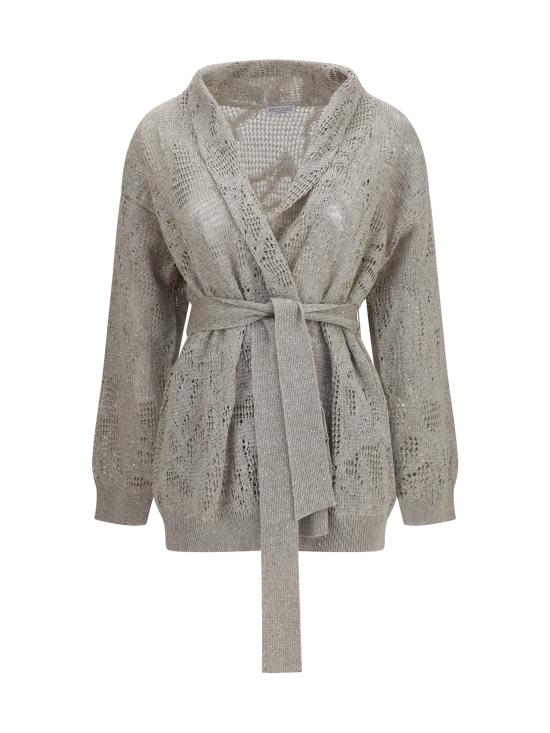 26SS 브루넬로 쿠치넬리 대즐링 워터 릴리 가디건 MDT771006 BEIGE - BRUNELLO CUCINELLI