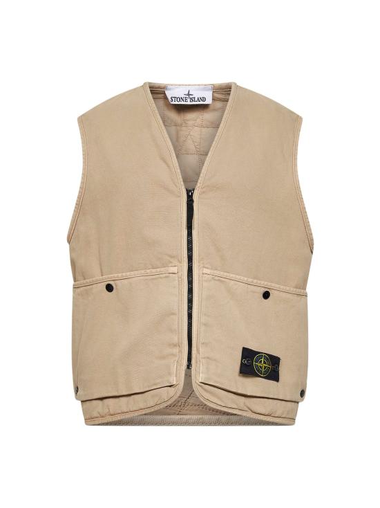 26SS 스톤 아일랜드 오가닉 파나마 코튼 올드 이펙트 베스트 L1S156100007S0184V019A BEIGE