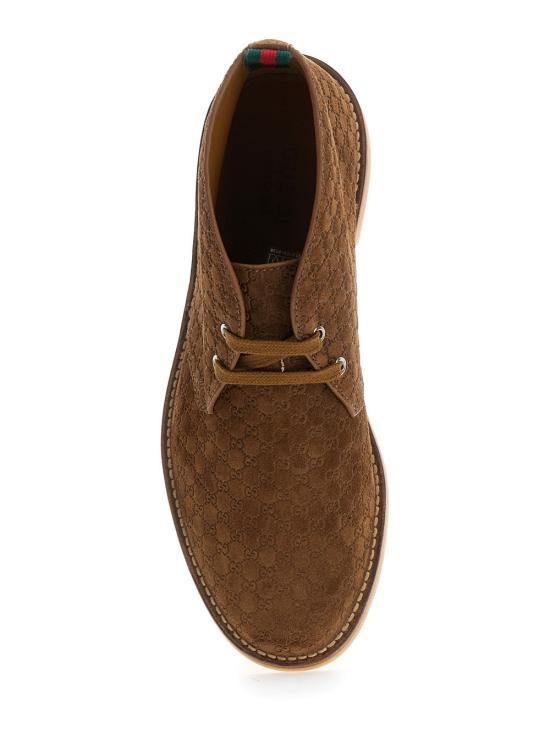 25FW 구찌 웹 앵클 부츠 831283 BROWN - GUCCI