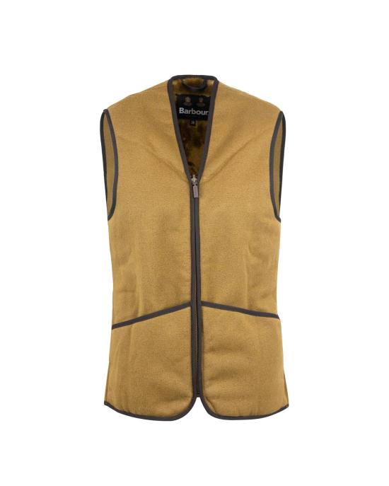 26FW 바버 웜 파일 웨이스트코트 집 인 라이너 MLI0004 BROWN