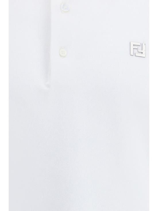 26SS 펜디 FF 메탈 피케 폴로 티셔츠 FY0985AUA5 WHITE - FENDI