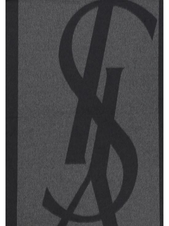 26FW 생로랑 실크 자카드 캐시미어 스카프 7948613Y009 GRAY - SAINT LAURENT