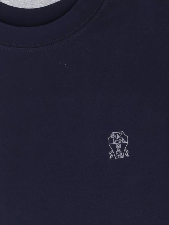 26FW 브루넬로 쿠치넬리 코튼 저지 크루넥 티셔츠 M0B138440 NAVY - BRUNELLO CUCINELLI