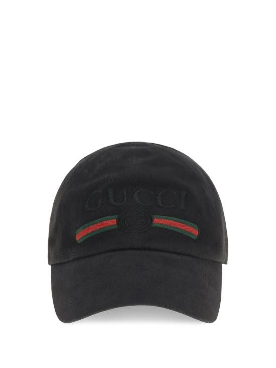 26FW 구찌 인터로킹 G 웹 자수 베이스볼 캡 8757364HBKG BLACK - GUCCI