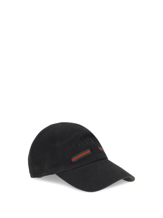 26FW 구찌 인터로킹 G 웹 자수 베이스볼 캡 8757364HBKG BLACK - GUCCI