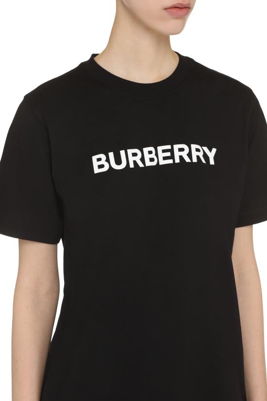  버버리 로고 코튼 티셔츠 8080324 BLACK - BURBERRY
