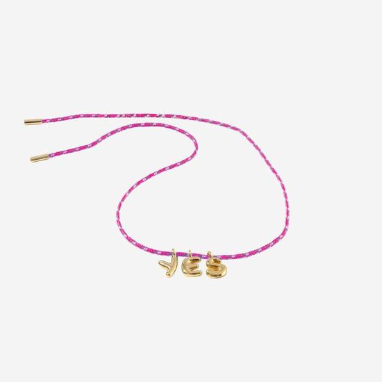 26SS 소르베 목걸이/팬던트 BUBBLELETTERSGOLDPLATED PINK