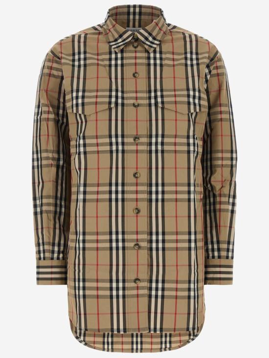 26SS 버버리 체크 긴팔 셔츠 8111851 BEIGE - BURBERRY