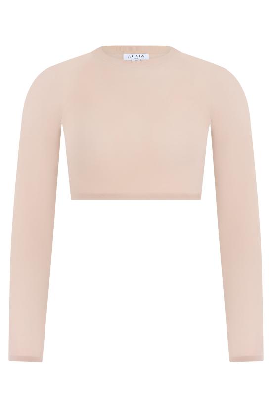  알라이아 민소매 티셔츠 AA9H1205M826A BEIGE
