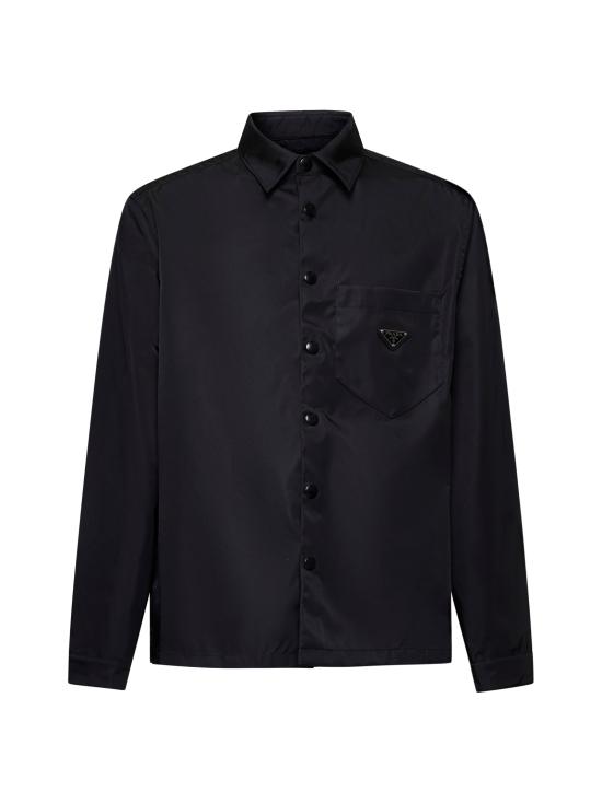 26FW 프라다 리나일론 긴팔 셔츠 SC5142021WQ8F0002 BLACK