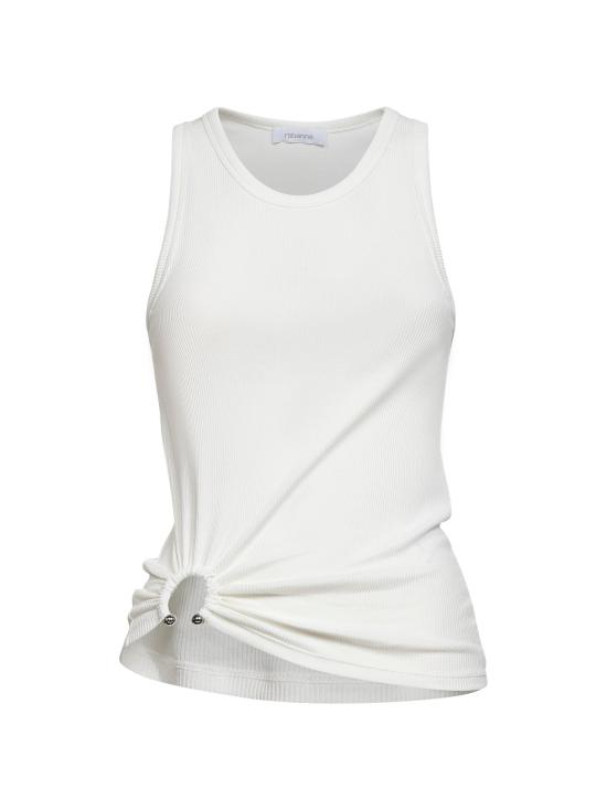 26SS 파코라반 민소매 티셔츠 24FJTE165CO0530P100 WHITE