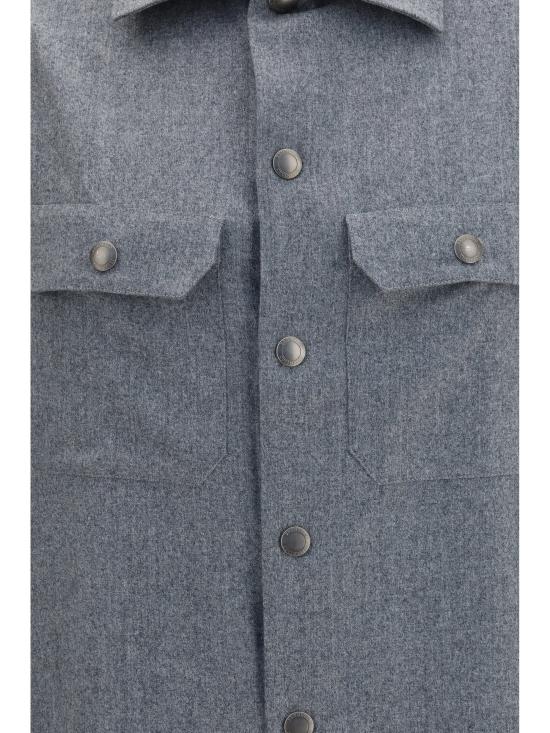 26FW 브루넬로 쿠치넬리 셔츠 MY6660721 GRAY - BRUNELLO CUCINELLI