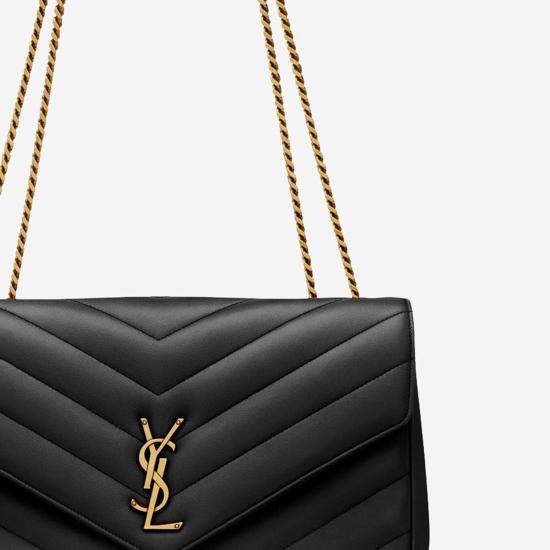 25FW 생로랑 루루 라지 마틀라세 램스킨 백 803541 BLACK - SAINT LAURENT