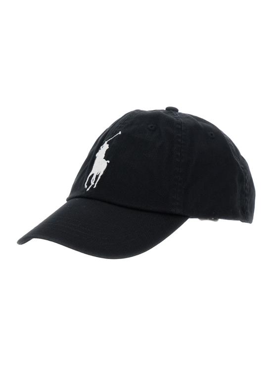 26SS 폴로 랄프로렌 로고 자수 코튼 볼캡 710673584 BLACK