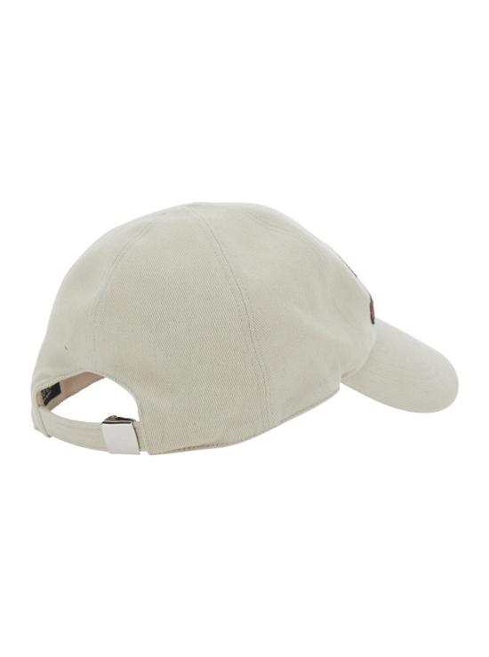 26FW 구찌 인터로킹 G 웹 자수 베이스볼 캡 875736 WHITE - GUCCI