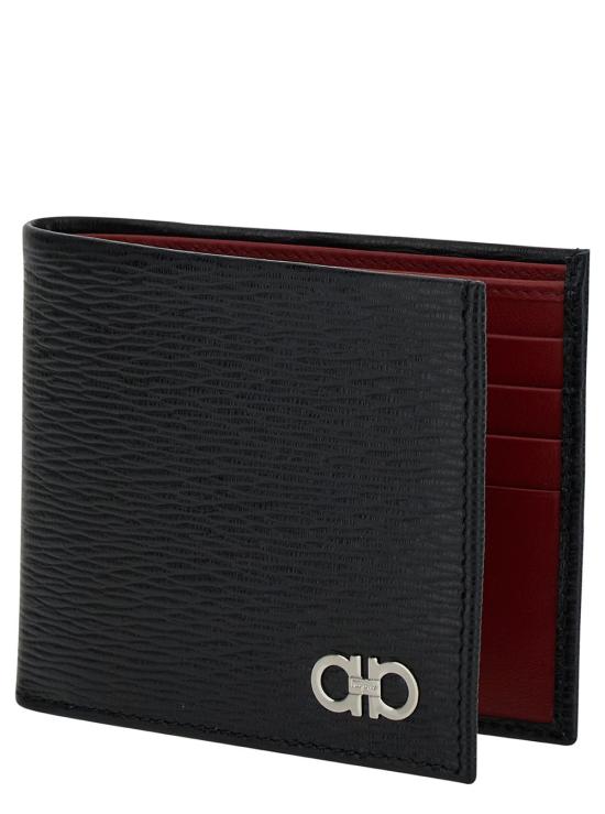 26SS 살바토레 페라가모 간치니 반지갑 66A063 BLACK - SALVATORE FERRAGAMO