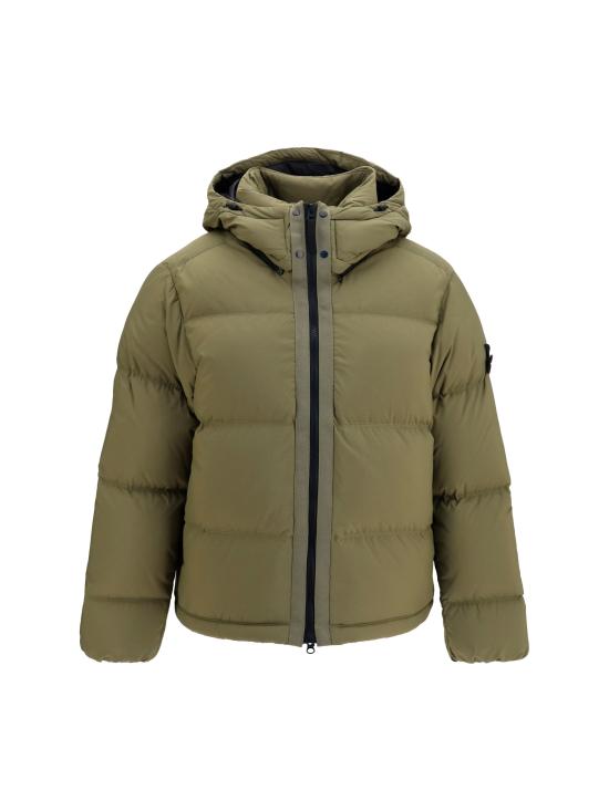 26FW 스톤 아일랜드 매트 립스탑 코듀라 어드밴스드 패브릭스 디테처블 후드 티어-레지스턴트 다운 자켓 L2S154100013S0483 GREEN - STONE ISLAND