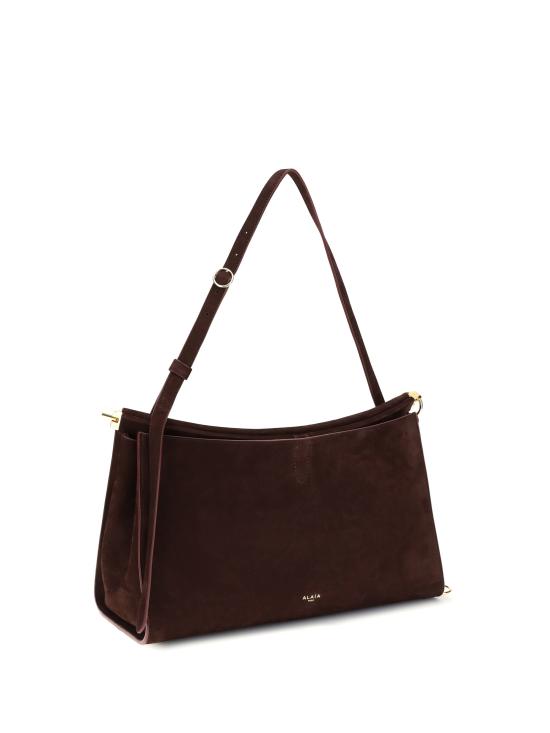 26SS 알라이아 르 클릭 포켓 35 누벅 숄더백 AA1L2038CA214 BORDEAUX - ALAIA