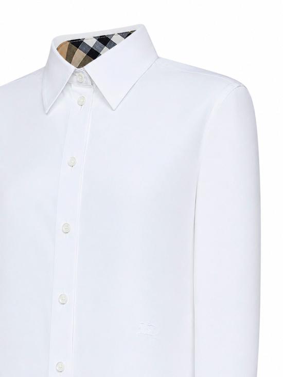26FW 버버리 레귤러 핏 코튼 포플린 셔츠 8111217 A1464 WHITE - BURBERRY