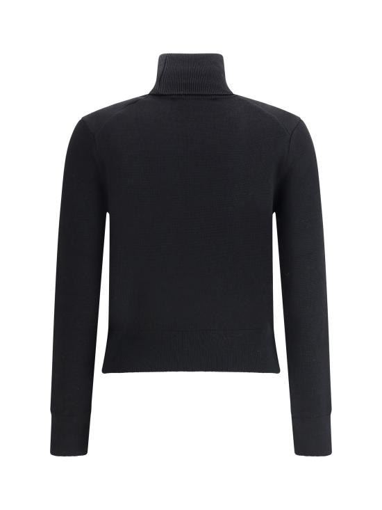 26FW 아미 스몰 하트 로고 울 터틀넥 스웨터 FKS827001 BLACK - AMI