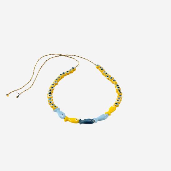 26SS 소르베 목걸이/팬던트 FISHGLASSBEAD YELLOW - SORBET