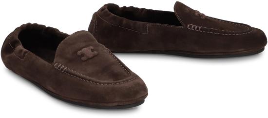 25FW 셀린느 스웨이드 카프스킨 트리옹프 아담 로퍼 364707029C BROWN - CELINE